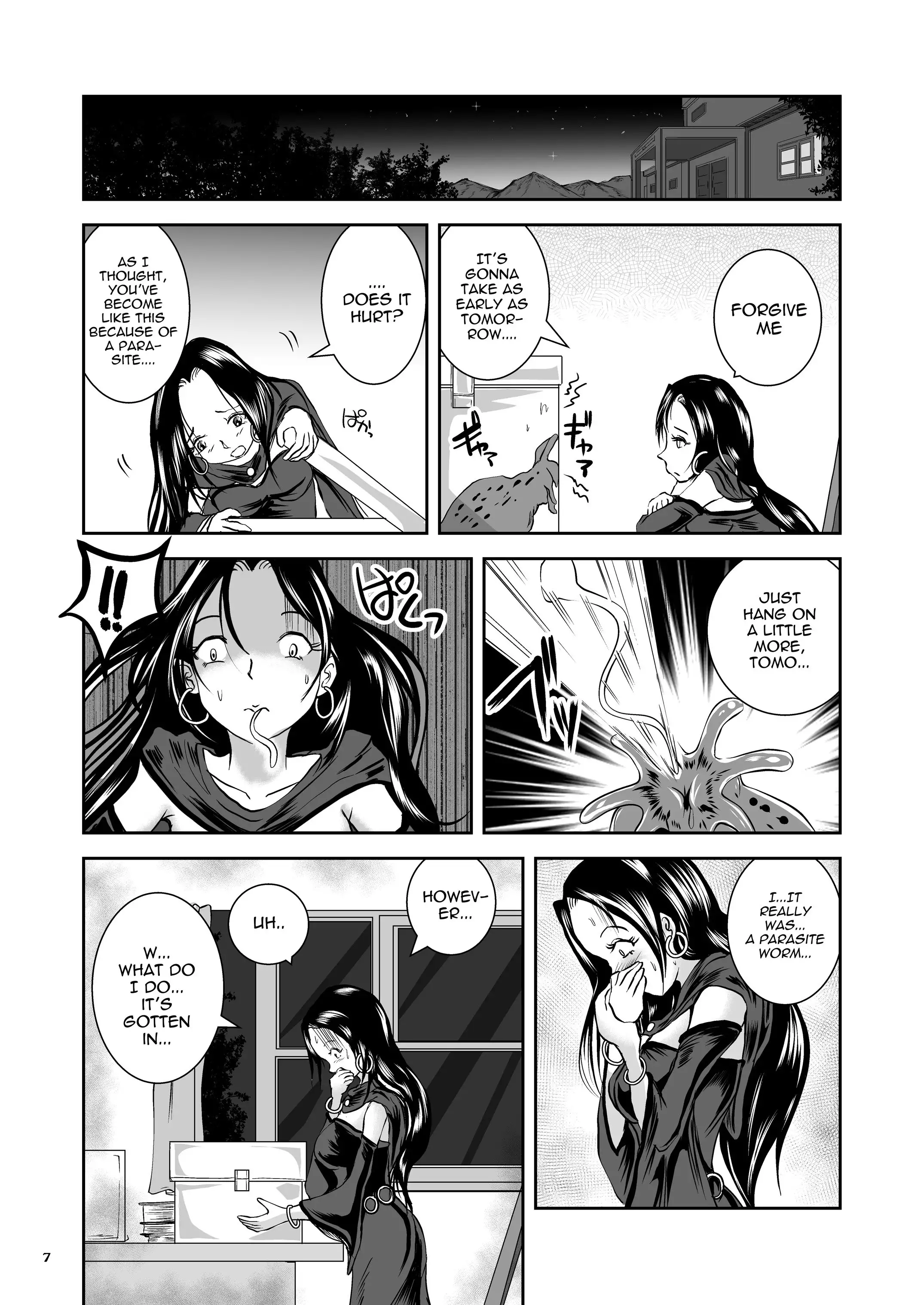Parasitized Giant Slugs V.S. Sorceress of the Black Hair as Aura