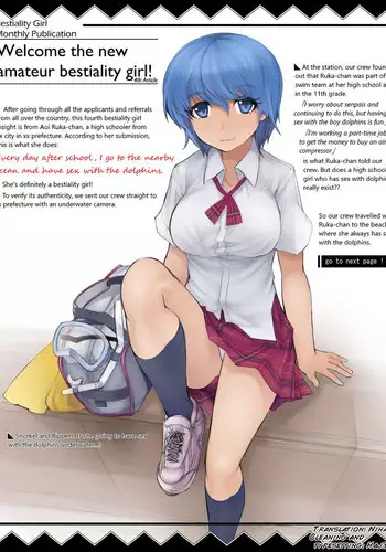 [Abubu] A high school girl's daily routine is to have sex with dolphins in the nearby sea on the way home from school.