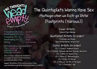 Itsutsugo-chan wa Ecchi ga Shitai | The Quintuplets Wanna Have Sex