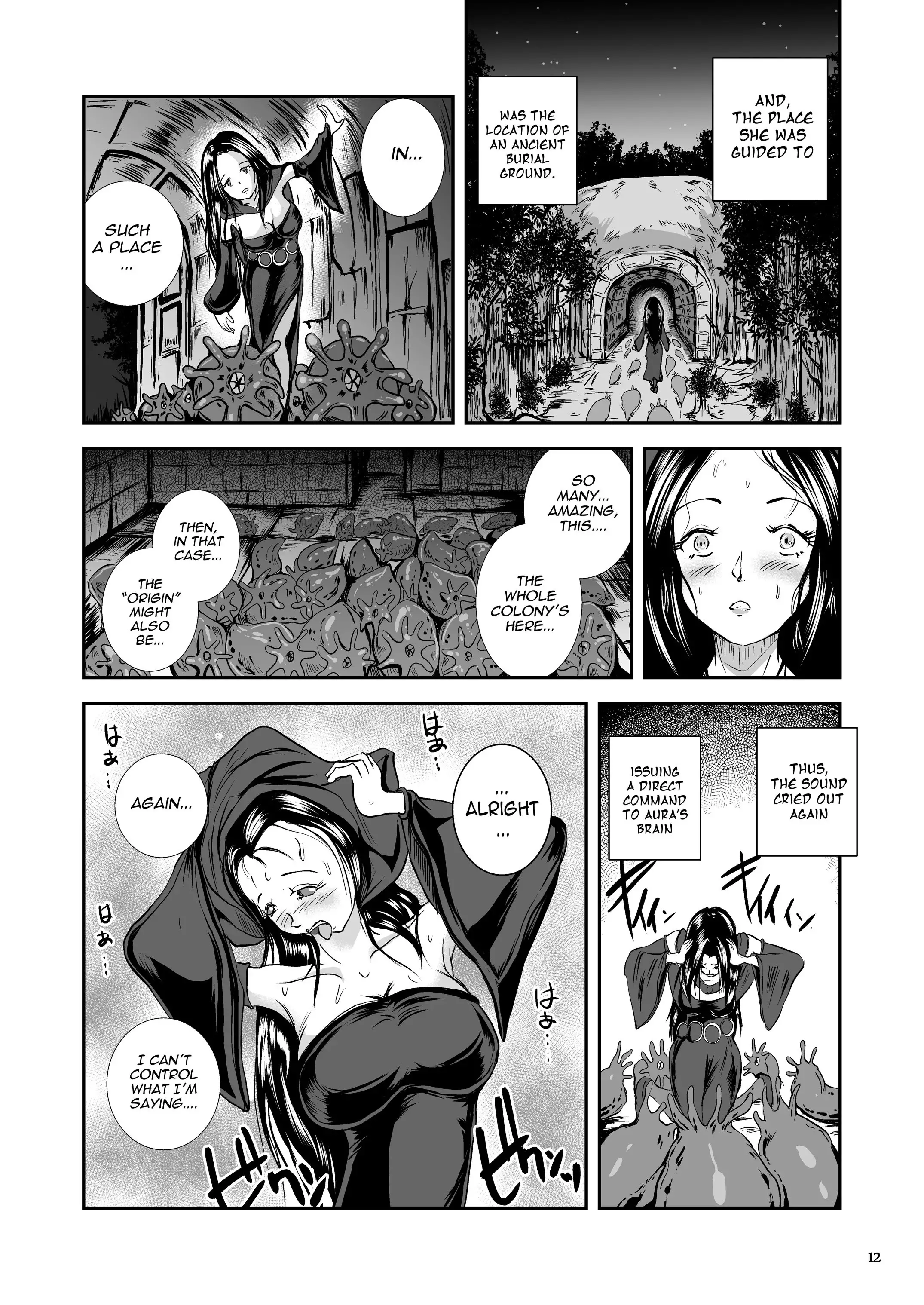 Parasitized Giant Slugs V.S. Sorceress of the Black Hair as Aura