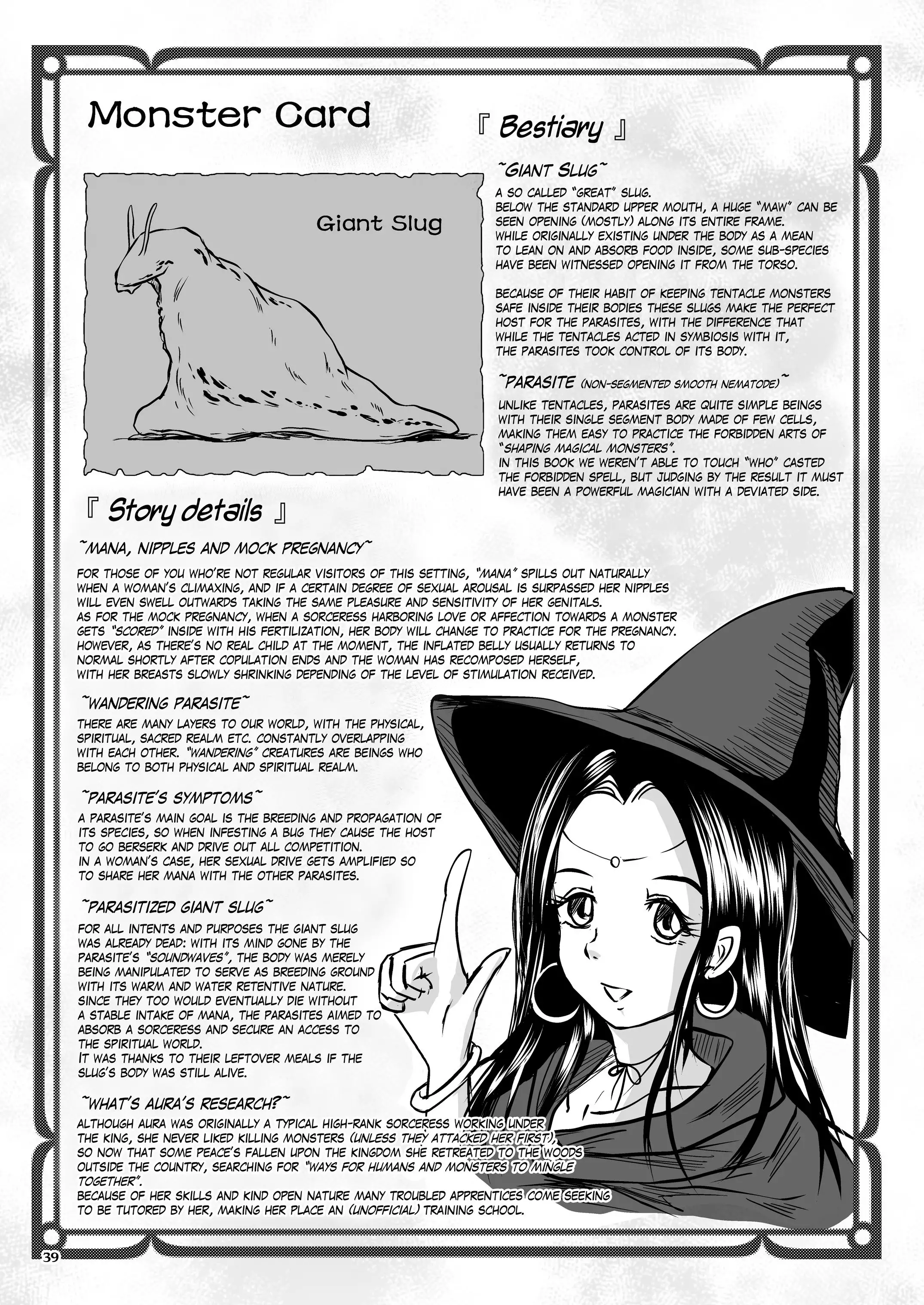 Parasitized Giant Slugs V.S. Sorceress of the Black Hair as Aura